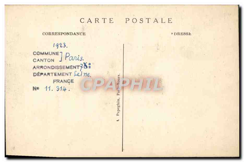 CPA Paris L'Eglise St Thomas d'Aqunin — Rückseite