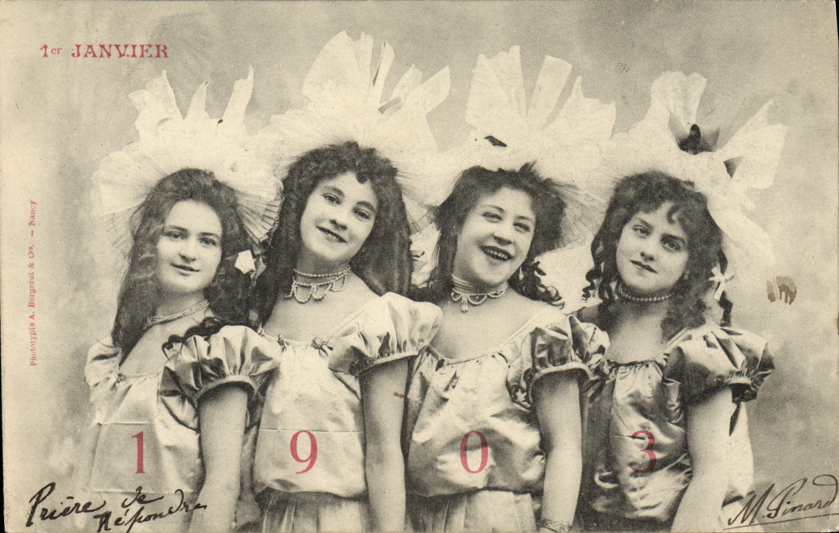 CPA 1er Janvier Enfants Annee 1903