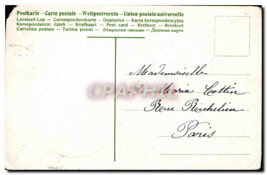 CPA Heureuse Annee Fleurs — Rückseite