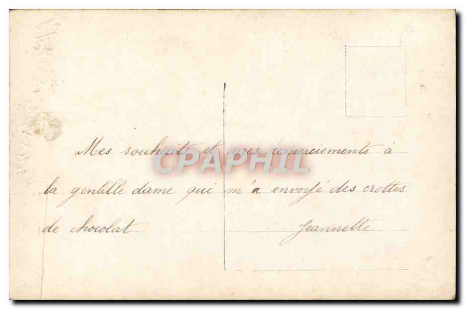 CPA Bonne Annee Femme — Rückseite