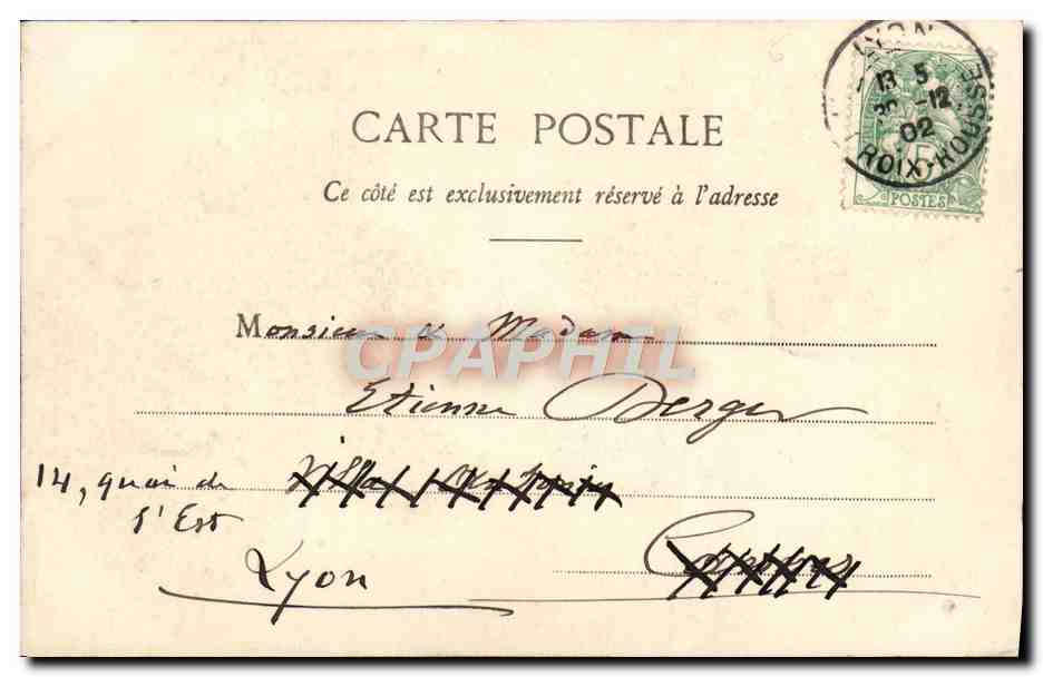 CPA Bonne Annee Femme Annee 1903 Leon Galle — Verso
