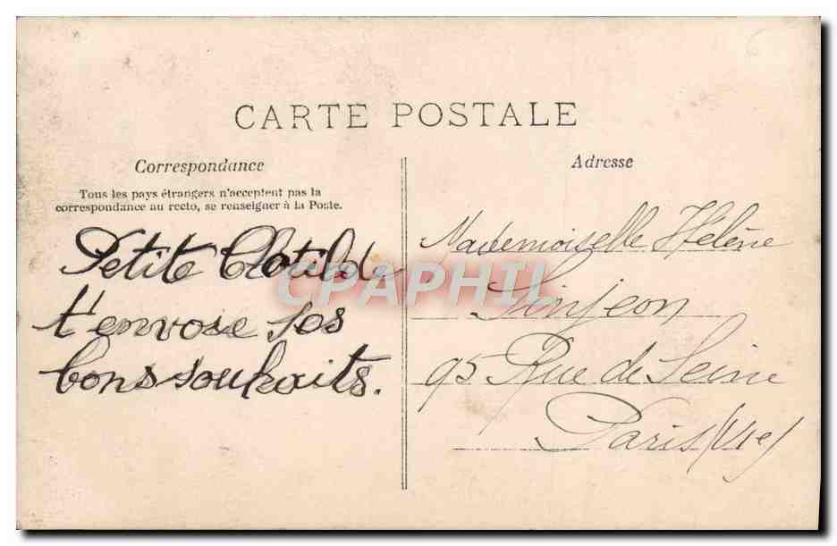 CPA Bonne Annee Enfant — Rückseite