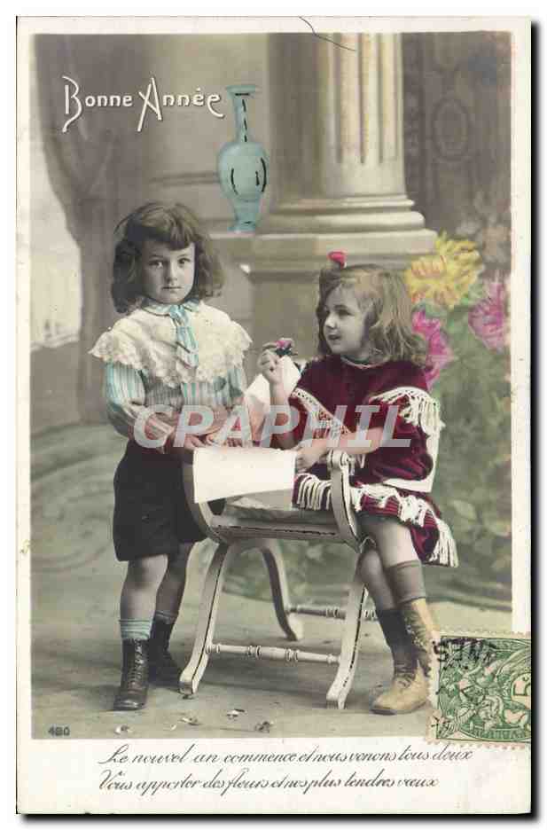 CPA Bonne Annee Enfants