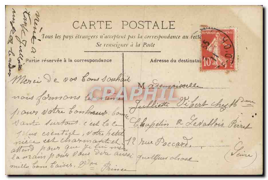CPA Bonne Annee Enfants — Verso