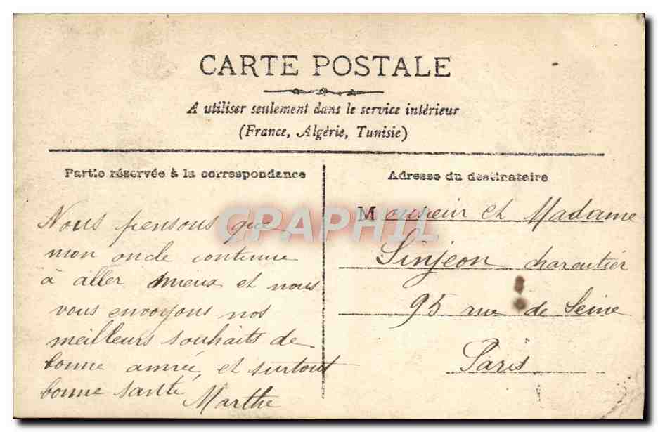 CPA Fantaisie Femme  — Rückseite