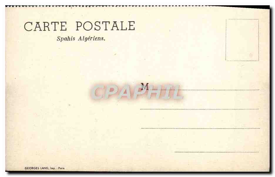 Spahis Algériens — Georges Lang, Paris — Reverso