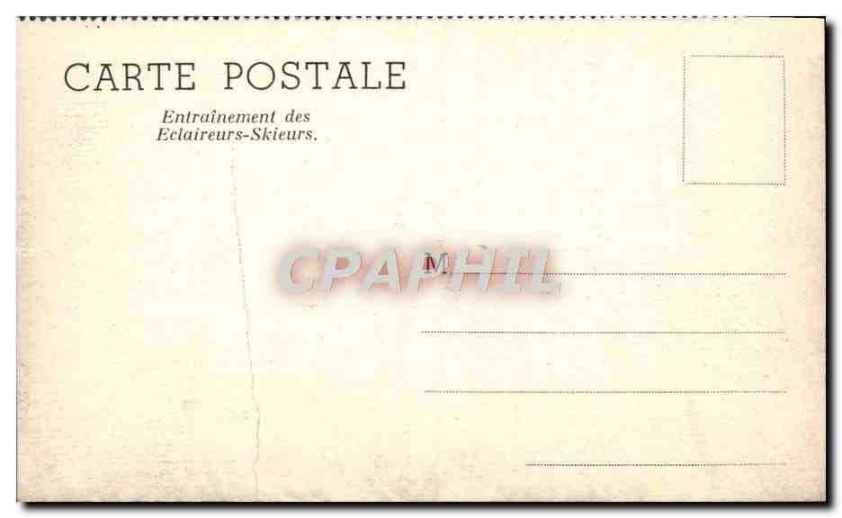 CPM Militaria Entrainement des eclaireurs skieurs  — Rückseite