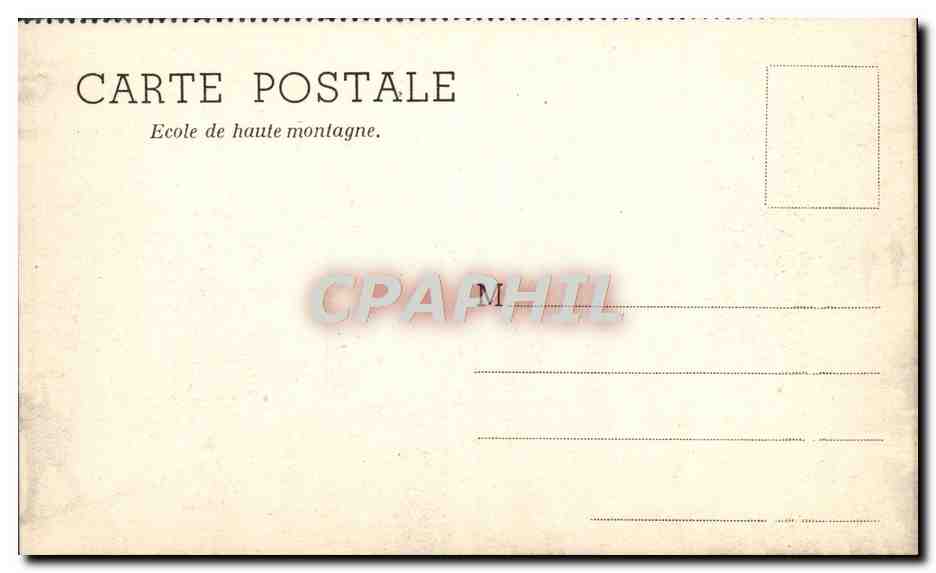CPM Militaria Ecole de haute montagne Chasseurs alpins  — Rückseite