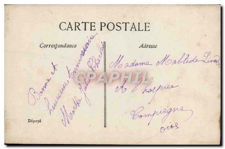 CPA Fantaisie Enfant Pipe — Rückseite