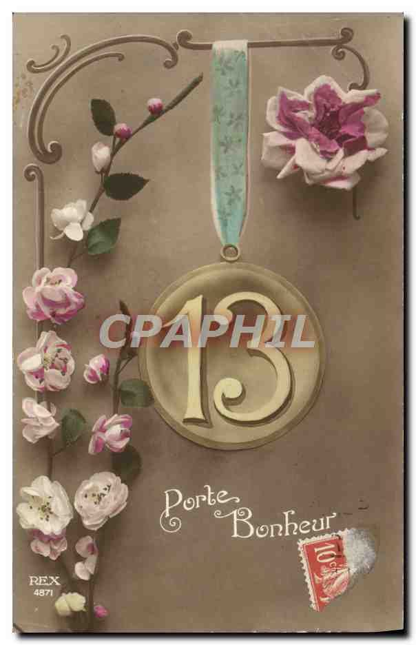 CPA Porte Bonheur Numero 13 