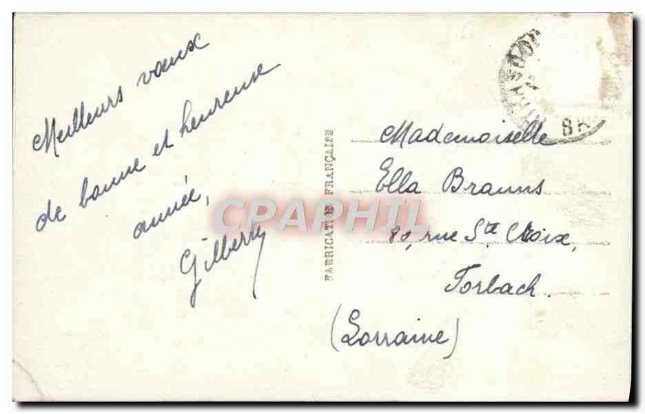 CPA Bonne Annee Fleurs — Verso