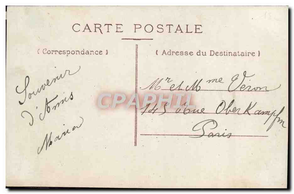 CPA Heureuse Fete Enfant Moutons  — Verso