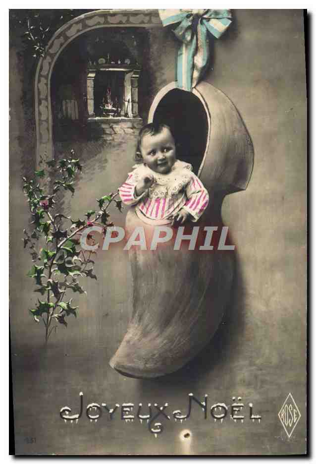 CPA Joyeux Noel Enfant Bebe Sasbot 