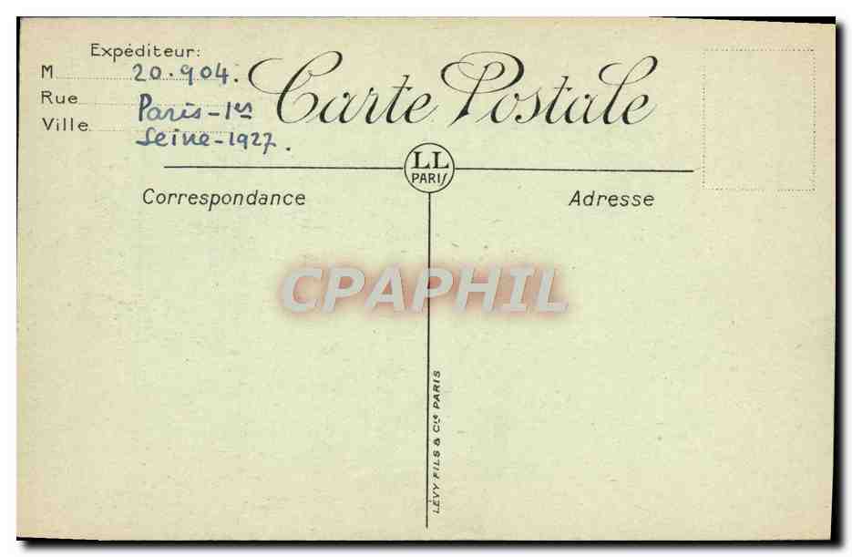 CPA Paris Oratoire du du Louvre Portail — Rückseite