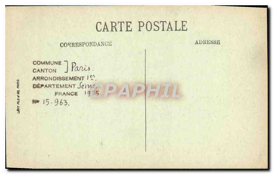 CPA Paris Eglise Saint Leu Le choeur  — Verso