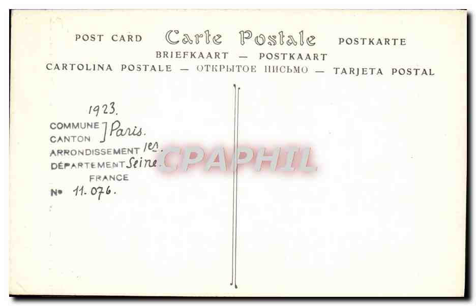 CPA Paris Eglise Saint Gerain L'Auxerrois Portail — Rückseite