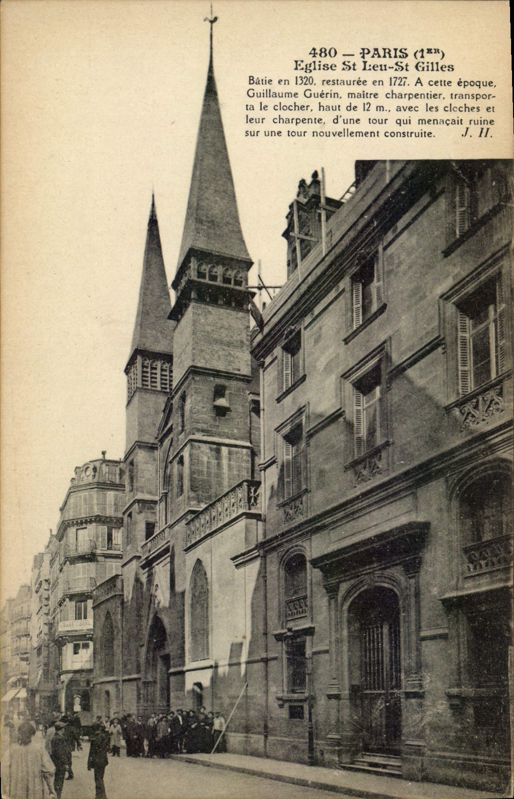 CPA Paris Eglise Saint Leu St Gilles
