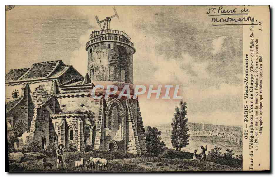 CPA Paris Vieux Montmartre 