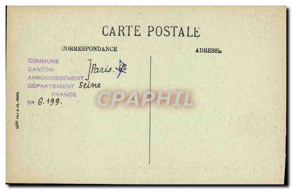 CPA Paris Ecole Nationale des Ponts et chaussees Rue des Saints Peres — Rückseite