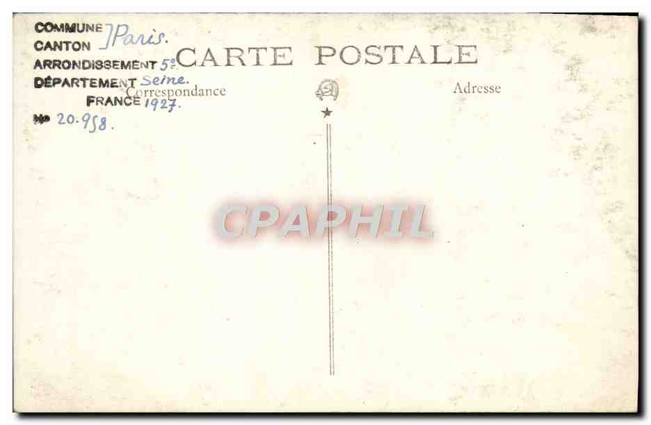 CPA Paris Val de Grace Pavillon d'Anne d'Autriche  — Verso