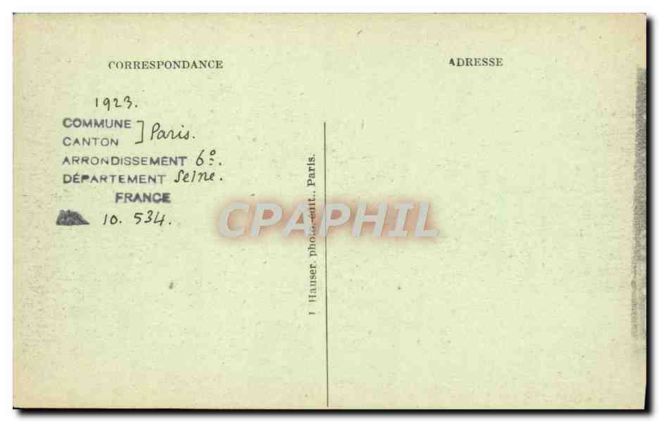 CPA Paris Ancien Seminaire de St Sulpice — Rückseite
