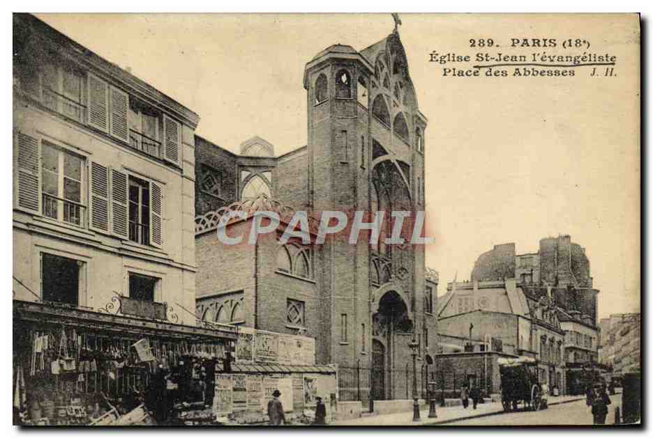 CPA Paris Eglise St Jean I'evangeliste Place des Abbesses