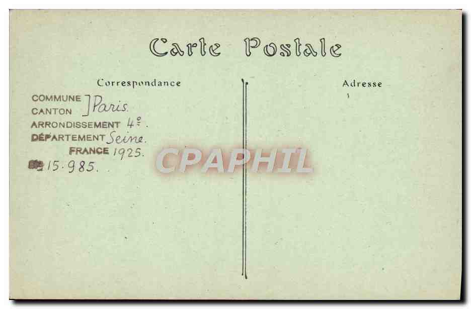CPA Paris Le Tresor Reliquaire de Sainte Clotilde — Rückseite