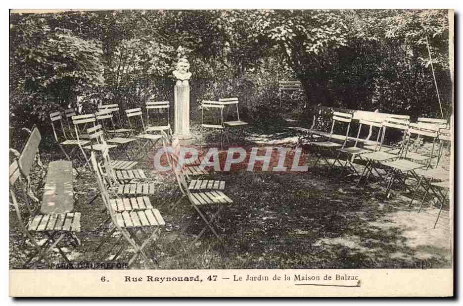 CPA Paris Rue Raynouard Le jardin de la maison de Balzac