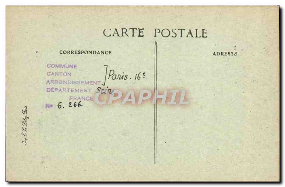 CPA Paris Rue Raynouard Le jardin de la maison de Balzac — Verso