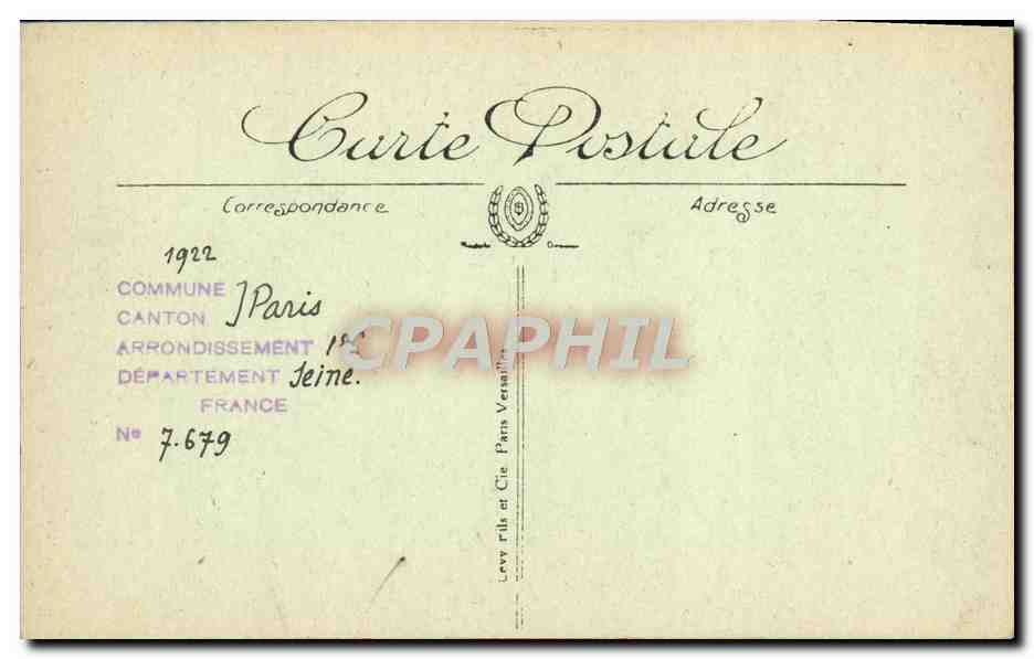 CPA Paris Saint Roch Maitre Autel — Rückseite
