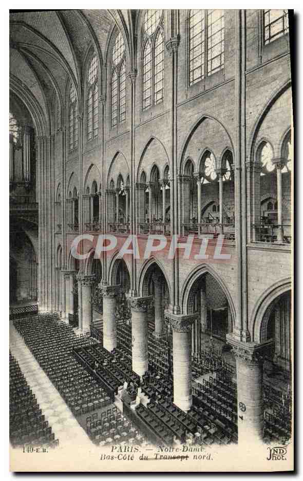 CPA Paris Notre Dame Bas Cote du transept nord