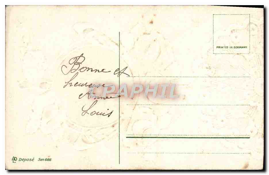 CPA Amitie Douce et Sincere Fleurs — Verso