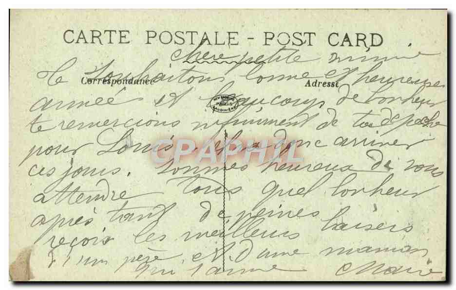 CPA Bonheur et Properite Fleurs Elephant — Verso