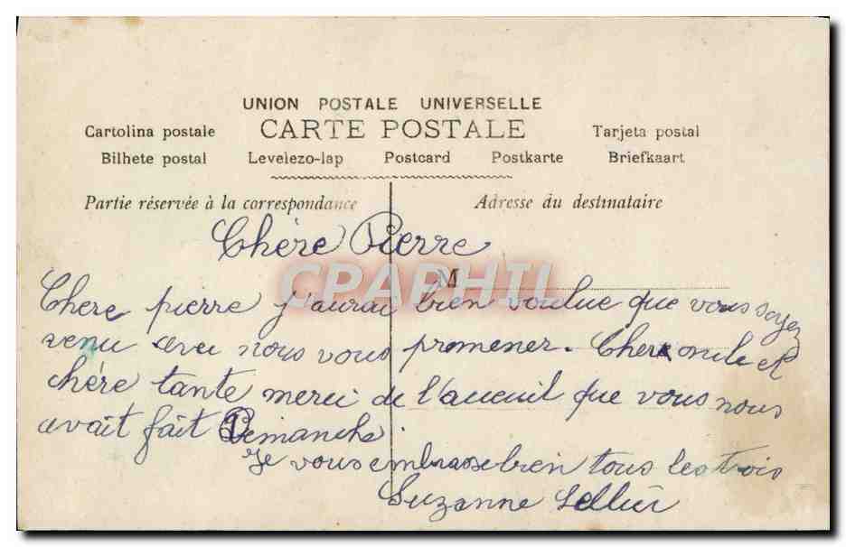CPA Mille baisers Femme  — Verso