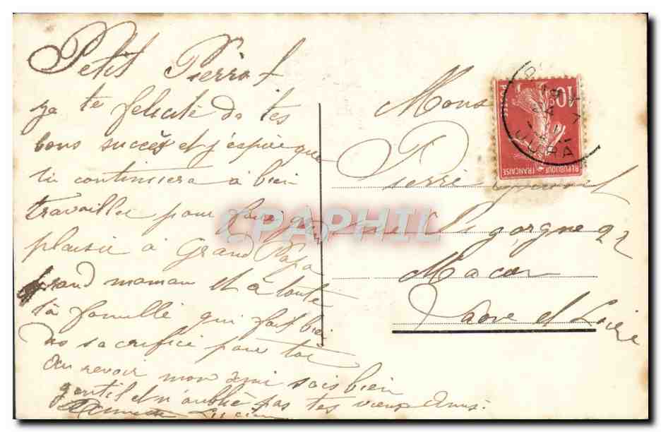 CPA Mille Bons Baisers Femme — Verso