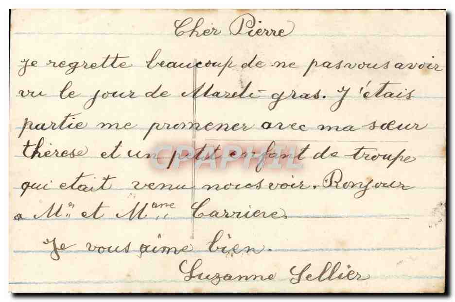 CPA Cest le lien d'Amitie Femme  — Verso