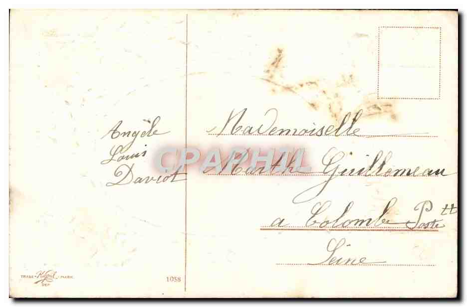 CPA Fantaisie Bonne Annee Fleurs  — Verso