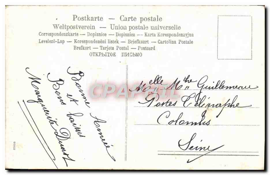 CPA Fantaisie Ange Jours Heureux Ange Colombes — Rückseite