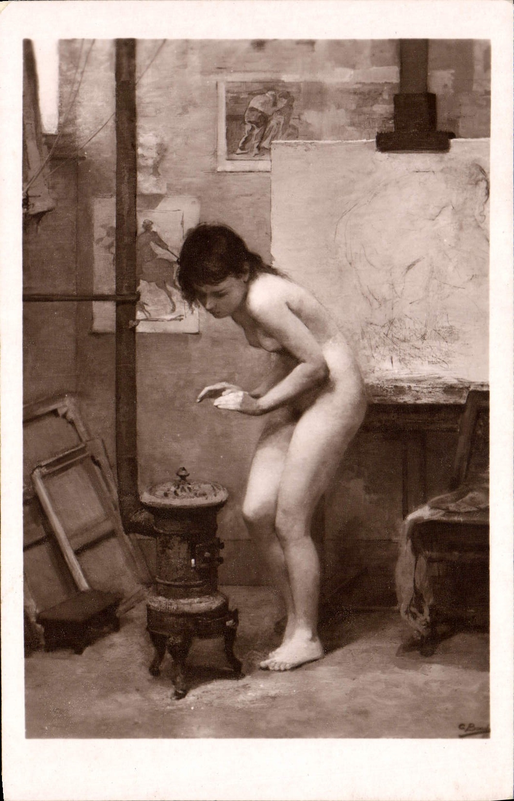CPA Fantaisie Salon de Paris Bacchi Le repos