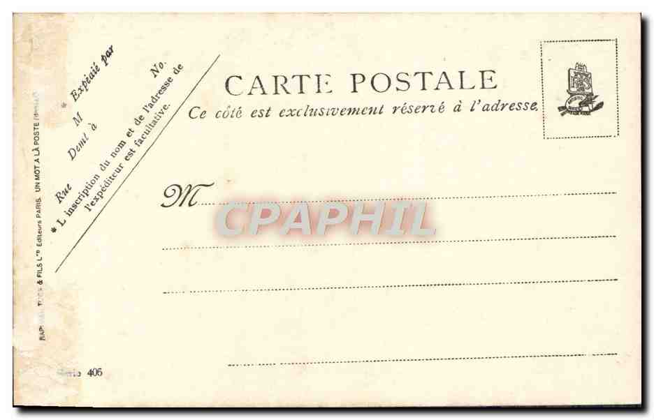 CPA Fantaisie Enfants — Verso