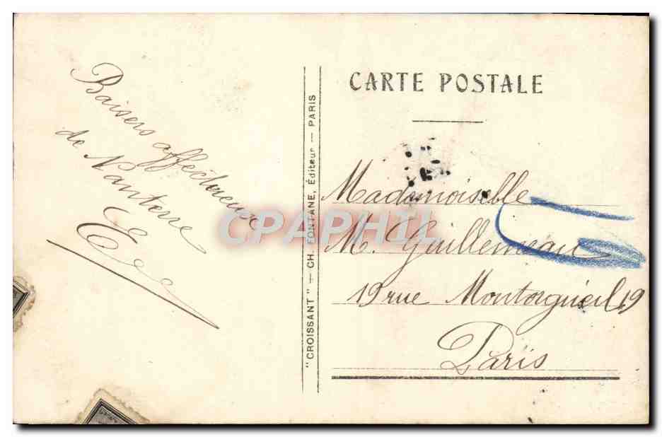 CPA Fantaisie Enfant Vignette Union des femmes de France — Verso