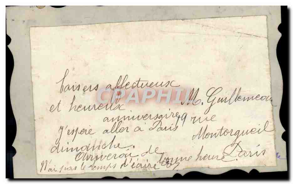 CPA Fantaisie Fleurs Hirondelle  — Verso
