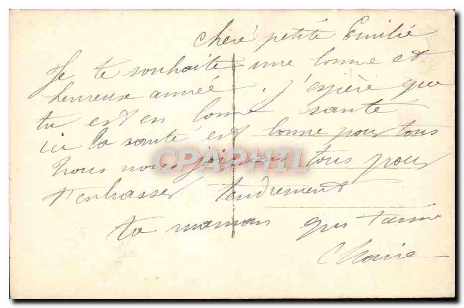 CPA Fantaisie Bonne Annee Enfant — Rückseite