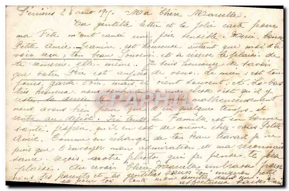 CPA Fantaisie Fleurs Fer a Cheval Timbre Semeuse — Rückseite