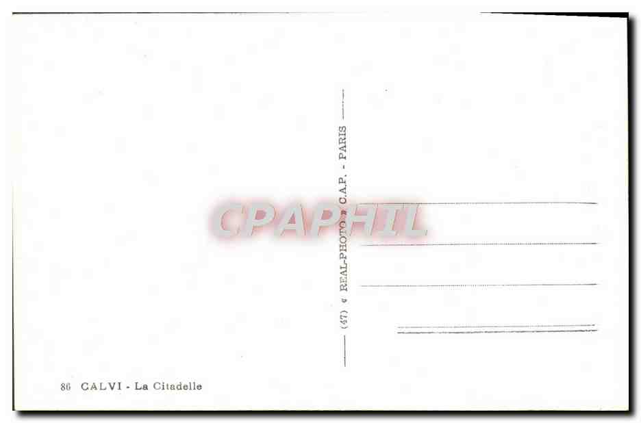 CPM Calvi La Citadelle — Rückseite