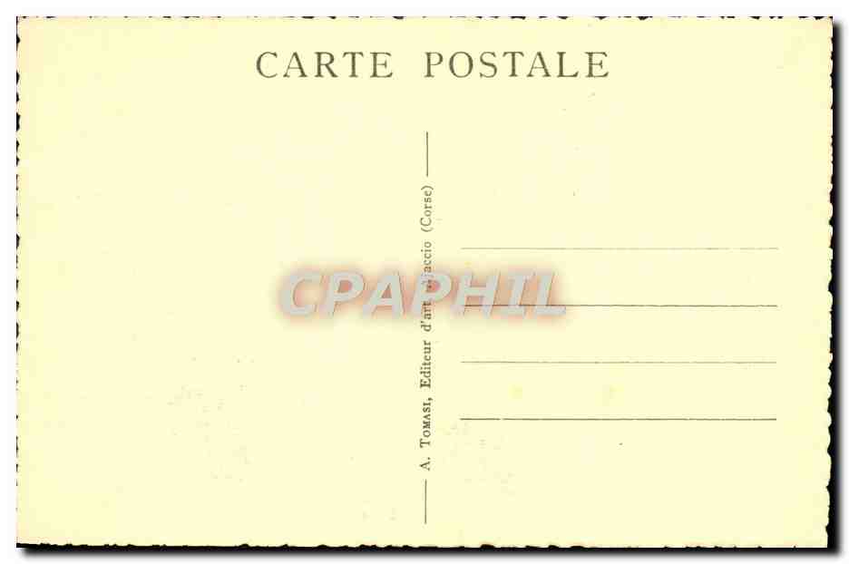 CPA Sartene — Rückseite