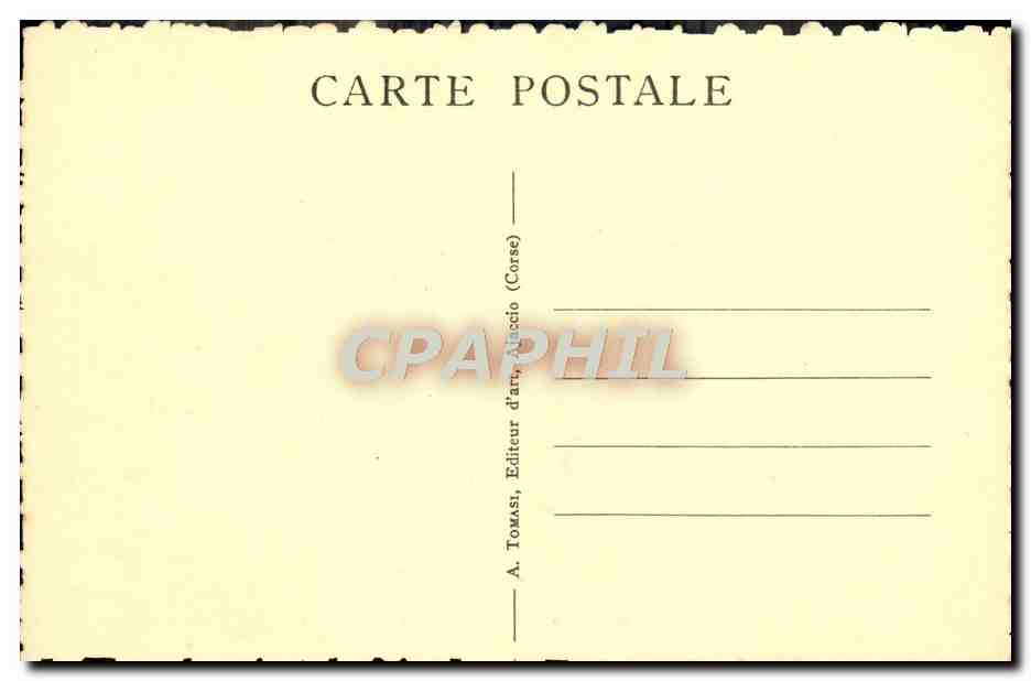 CPA Corse Calanches de Piana Corse Corsica — Rückseite