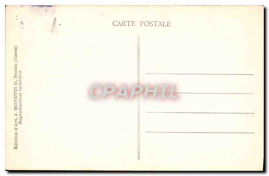 Monte-Piano — Pont en pierre à Bastia — J. Moretti 3009 — Verso