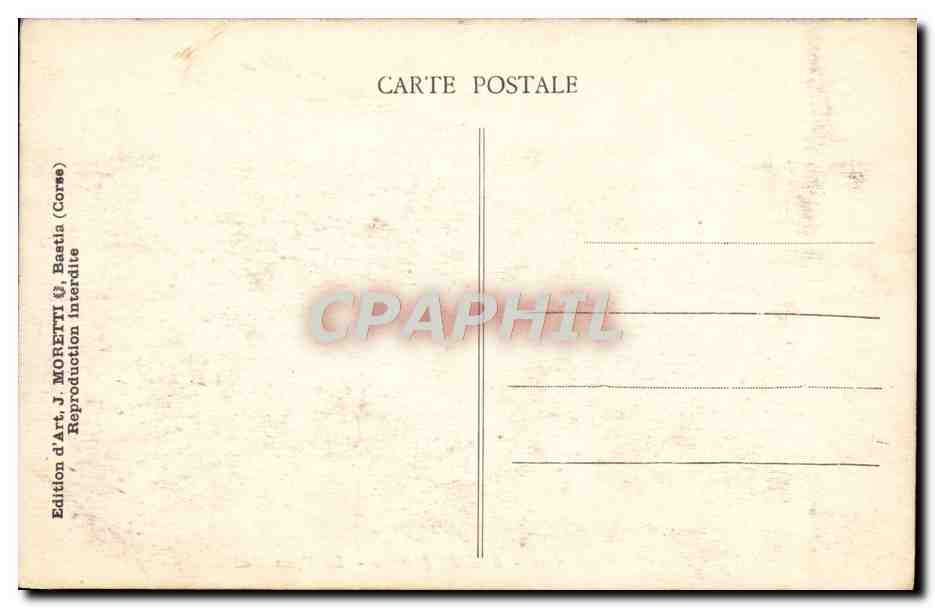 CPA Bastia Le Vieux Port Corse Corsica — Rückseite