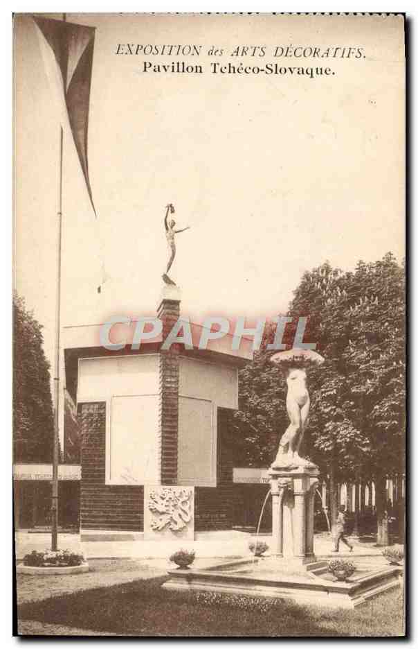 CPA Exposition des Arts Decoratifs Pavillon Tcheco Slovaque 